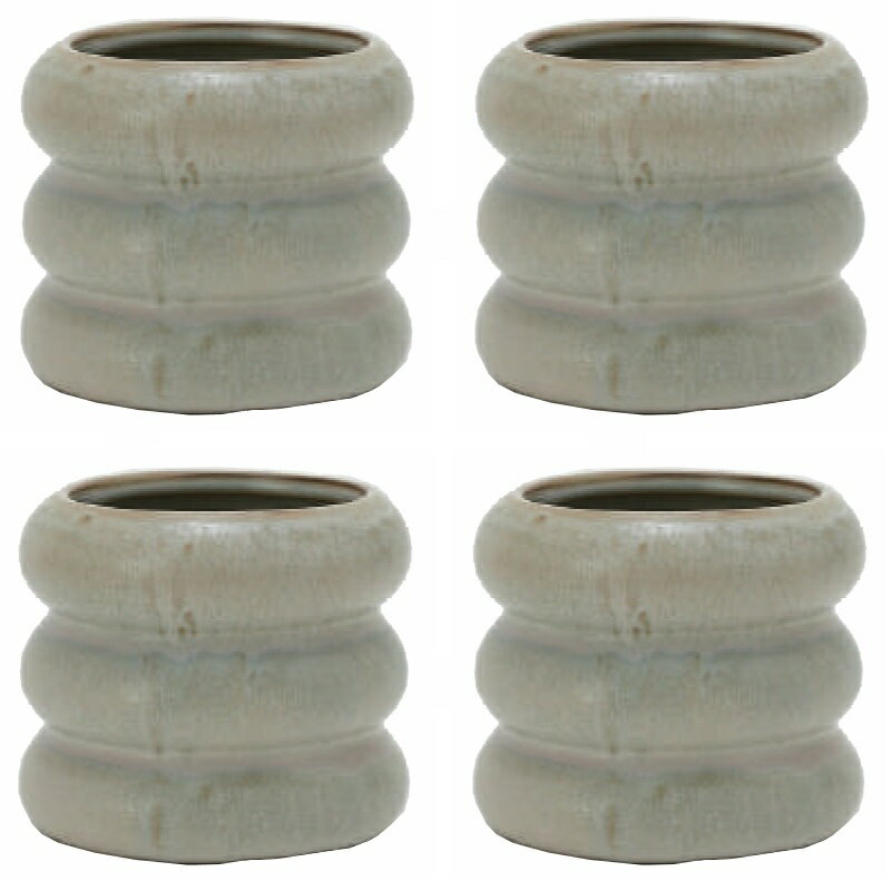 花・観葉植物用ポット テルエス 10 MM Ceramic POT （4個入り） 26004 底穴なし 鉢タイプ （代引き不可..