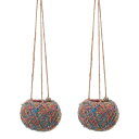 花・観葉植物用ポット ヤーンボール ハンギング P 11 HANGING (2個入り) 31002 防水プラスチックポット付 吊るしタイプ (代引き不可) ハンキング鉢カバー FARM (p243)