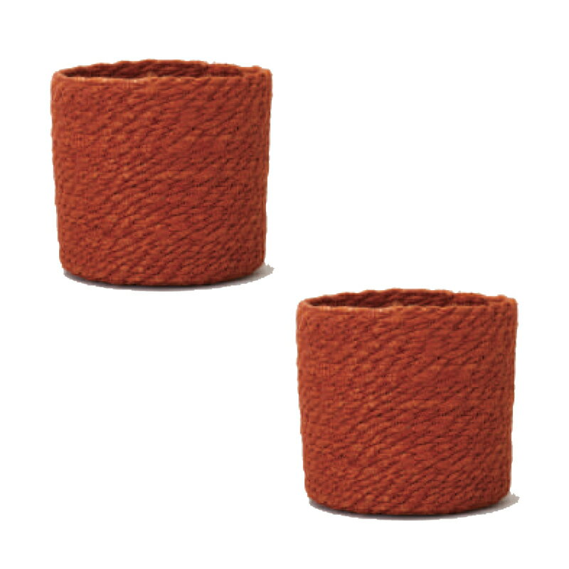 花・観葉植物用ポット ジュートポット レッド 16 R BASKET （2個入り） 39052 底穴なし バスケット （..