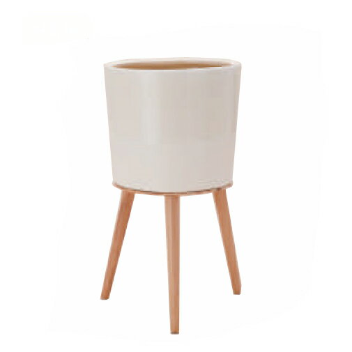 花・観葉植物用ポット エルナ 54 W Ceramic POT （1個入り） 40027 底穴なし 脚付き （代引き不可） ス..