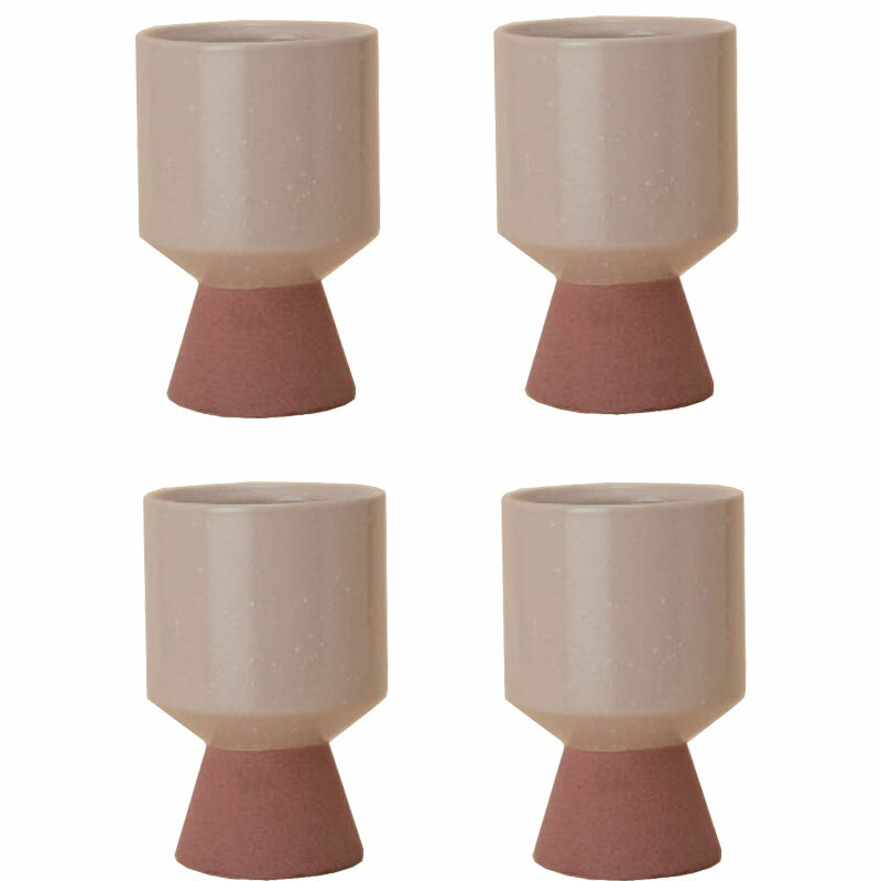 花・観葉植物用ポット スヴェア 20 W Ceramic POT （4個入り） 40113 底穴なし 鉢タイプ （代引き不可..