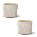 花・観葉植物用ポット ユディタ 15 Ceramic POT (2個入り) 40180 底穴なし 鉢タイプ (代引き不可) 中型鉢カバー FARM (p37)