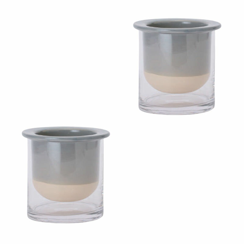 花・観葉植物用ポット ボタニカルソーク 11 CH Glass POT （2個入り） 93184 底穴なし ガラス （代引き..