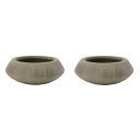 花・観葉植物用ポット ジルダ 12 アンティークグリーン Ceramic POT (2個入り) 94008 底穴なし お盆タイプ (代引き不可) 大型鉢カバー ...