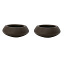 花・観葉植物用ポット ジルダ 12 アンティークブラウン Ceramic POT (2個入り) 94010 底穴なし お盆タイプ (代引き不可) 大型鉢カバー ...