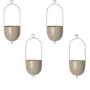 花・観葉植物用ポット ファンヌ ハンギング NB HANGING (4個入り) 23134 底穴なし パウダーコートスチール製 (代引き不可) ハンキングポット...