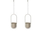 花・観葉植物用ポット ファンヌ オーバル ハンギング B HANGING (2個入り) 23137 底穴なし パウダーコートスチール製 (代引き不可) ハンキン...