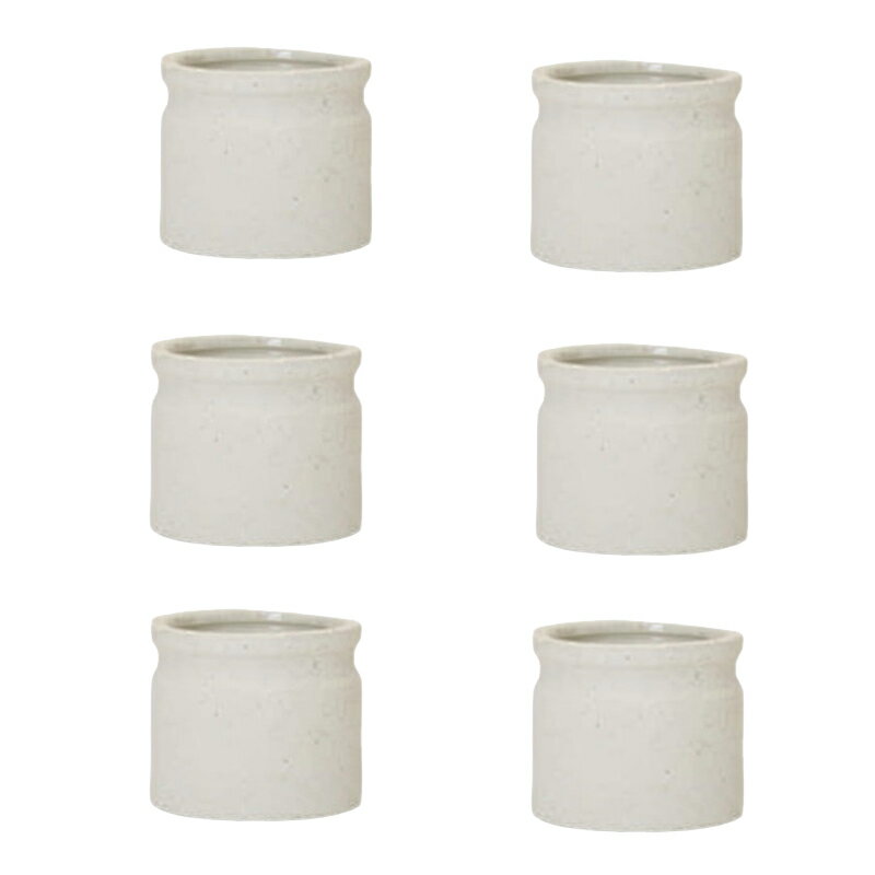 花・観葉植物用ポット ミルヤ 10 W Ceramic POT （6個入り） 34112 底穴なし 鉢タイプ （代引き不可） ..