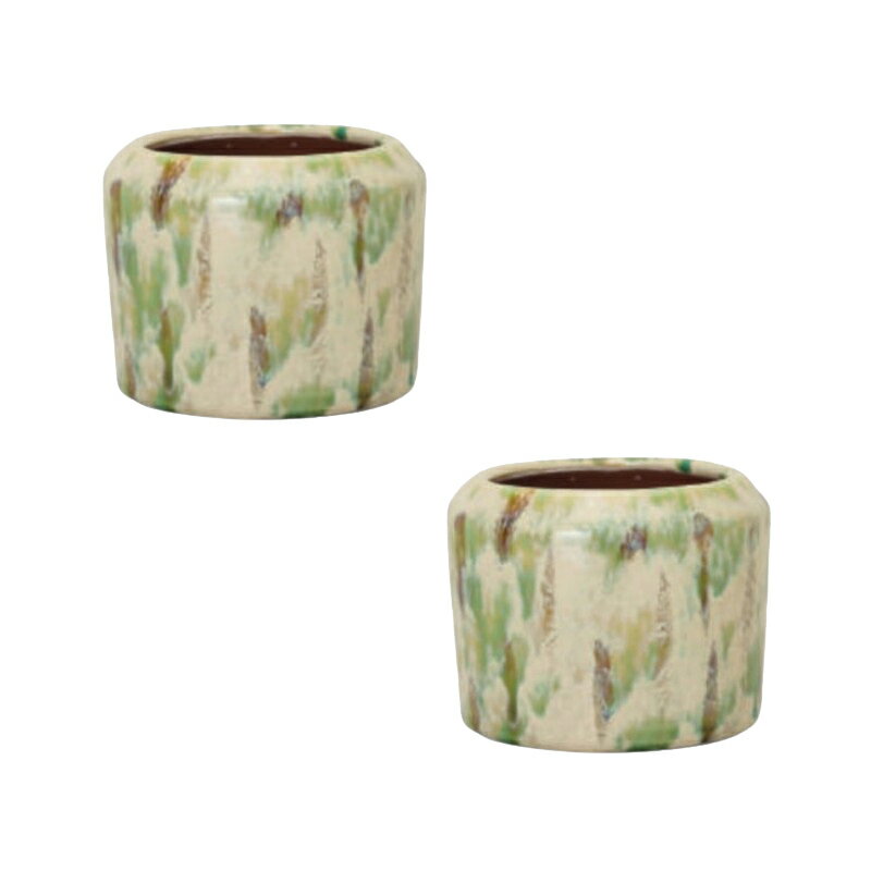花・観葉植物用ポット ダナ 11 G Ceramic POT （2個入り） 71110 底穴なし 鉢タイプ （代引き不可） 小..