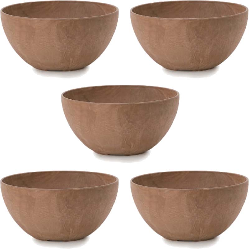 花・観葉植物用ポット アートストーン ボウル L 31 ブラウン（5個入り）ar-005c31e [KTp263] 中型ポッ..