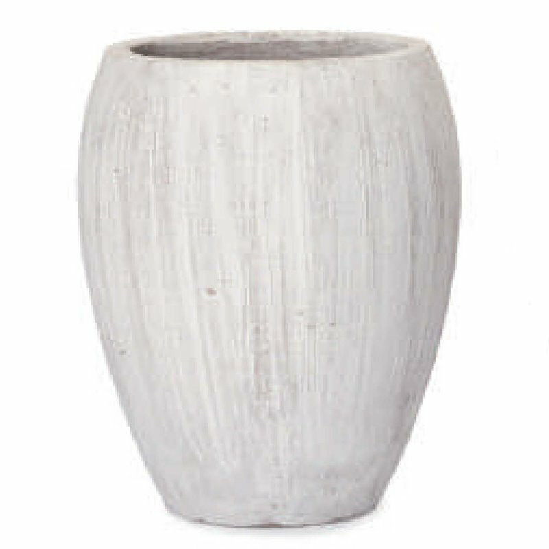 花・観葉植物用ポット コーテス ジャー ホワイトウォッシュ M 46/A（1個入り）ct-004b13e [KTp181] 中..