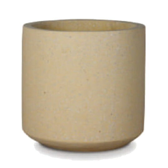 花・観葉植物用ポット コーテス シリンド カラーズ S 30/A クリームイエローテラゾ（1個入り）ct-007y1..