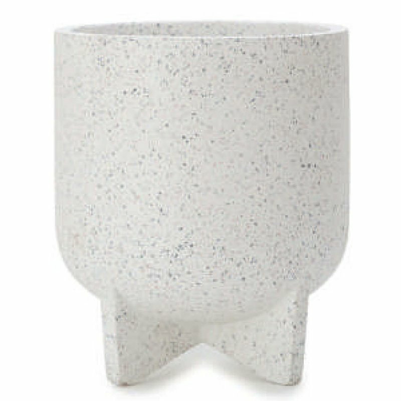 花・観葉植物用ポット コーテス マジス M 38/A ホワイトテラゾ（1個入り）ct-009w13e [KTp177] 中型ポ..