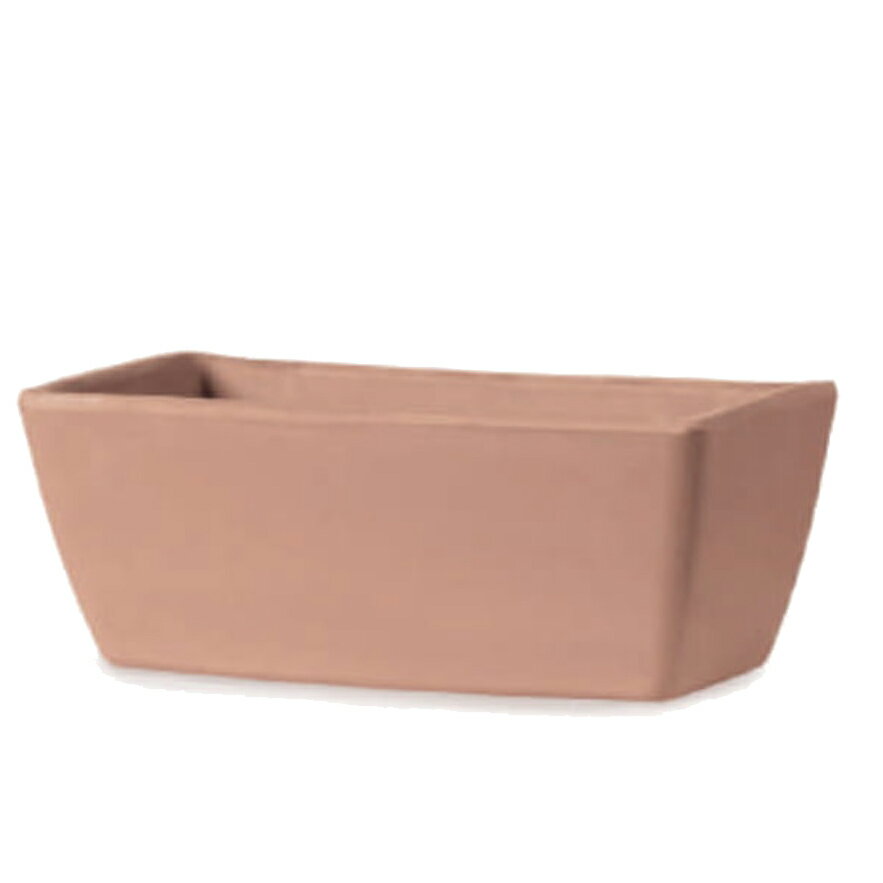 花・観葉植物用ポット イタリアンテラコッタ カセッタ ガルダ ホワイト（1個入り）ir-ww4m42w [KTp307]..