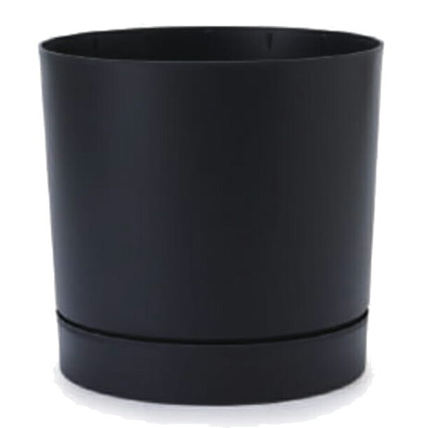 花・観葉植物用ポット プロスパー トゥーボ XL 40/A アンスラサイト（1個入り）pp-tu1k40e [KTp249] 大型ポット 受皿付 （代引き不可）ホテル・オフィスビル・店舗 エクステリア インテリア