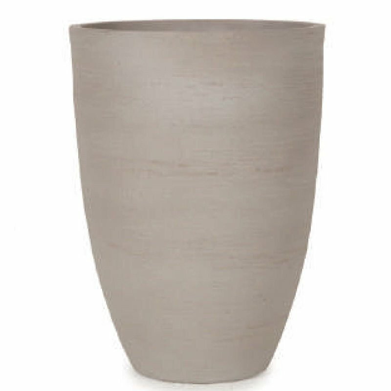 花・観葉植物用ポット ソンク ラウンドトール M 40/B ウォームグレー（1個入り）sk-502m40e [KTp73] 大..