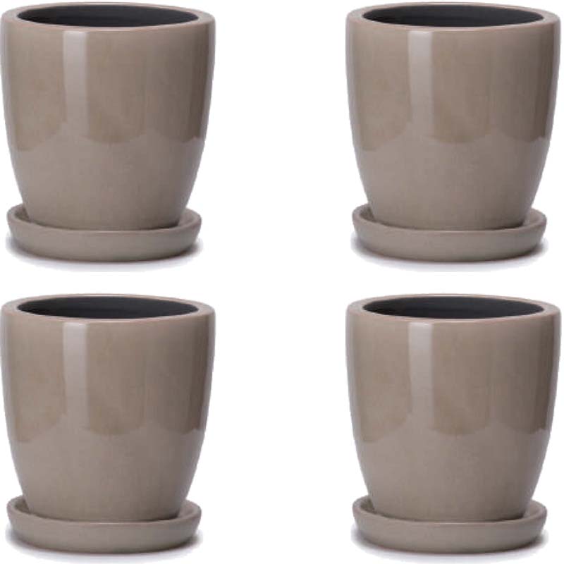花・観葉植物用ポット アステア トール M 4号 ベージュ（4個入り）at-002b04p [KTp429] ミニポット 受..