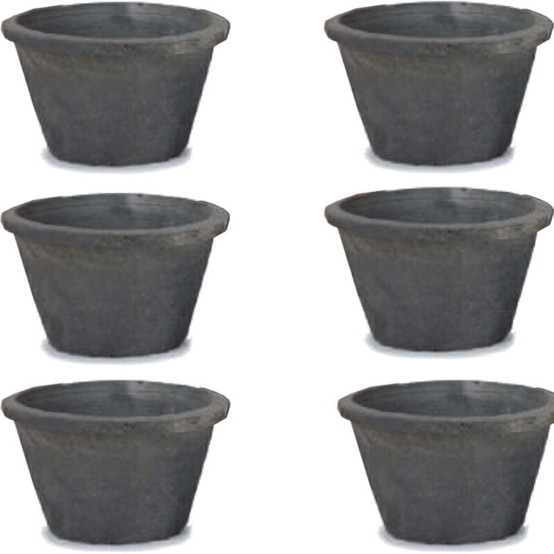 花・観葉植物用ポット モスポット スタンダード グレー M 6号 灰（6個入り）ms-100b06e [OLp327] 小型..