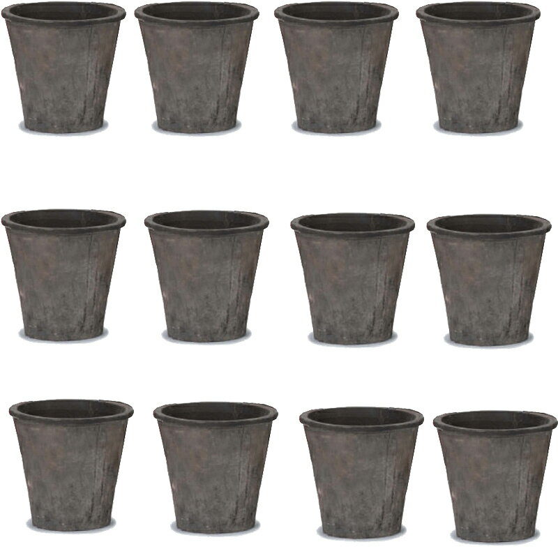 花・観葉植物用ポット モスポット アザレア グレー S 5号 灰（12個入り）ms-400b05e [OLp327] 小型ポッ..