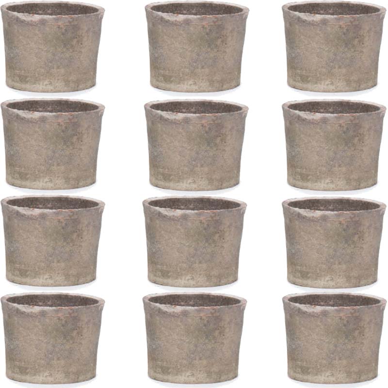 花・観葉植物用ポット モスポット シリンダー アンティークホワイト S 4号 白（12個入り）ms-700w04e [..
