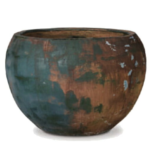 花・観葉植物用ポット リダン ボウル S 30/A ブラウン/グリーン（1個入り）rd-002g30e [KTp335] 小型ポ..