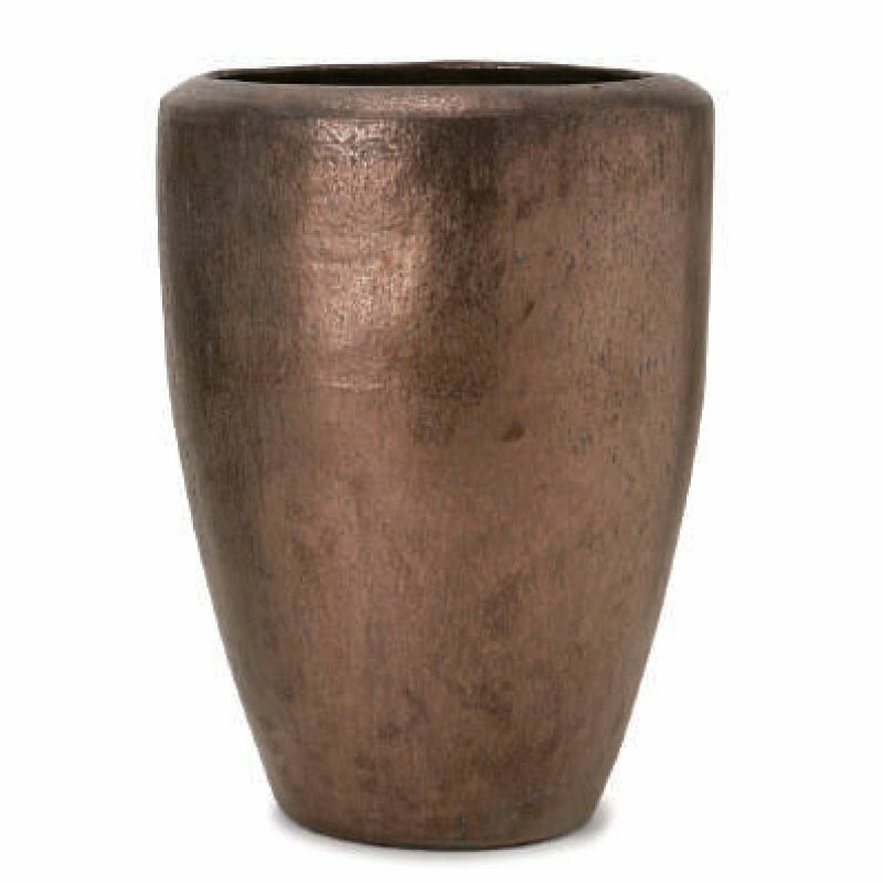 花・観葉植物用ポット ウーヌム ジャー トール L 17号/G ブロンズ釉（1個入り）vr-005c17e [KTp347] 大..