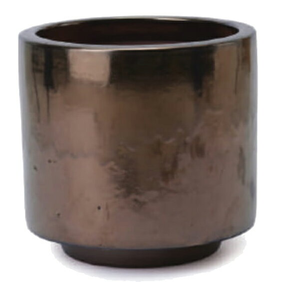 花・観葉植物用ポット ビトロ エンデカ M 10号/A ゴールド釉（1個入り）vt-r11d10v [KTp355] 中型ポッ..