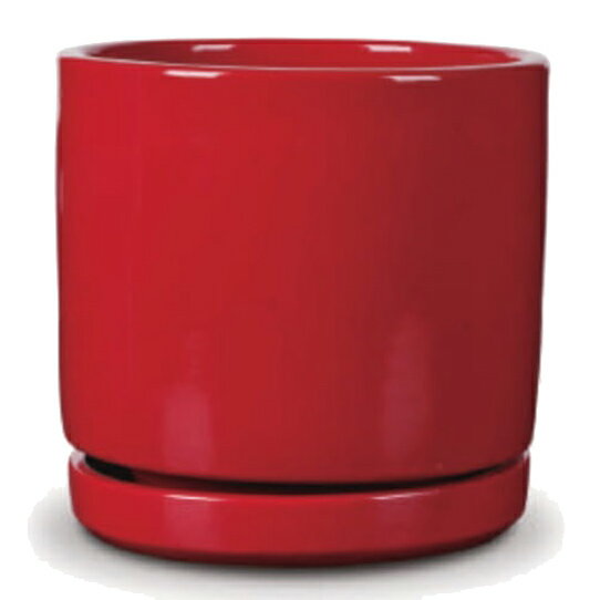 花・観葉植物用ポット ビトロ エンデカ M 10号/A レッド釉（1個入り）vt-r11r10p [KTp353] 中型ポット ..