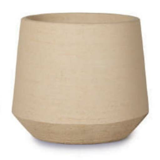 花・観葉植物用ポット コントンポット ベス M 12号/A ベージュクレイ（1個入り）kt-903w12e [KTp271] ..