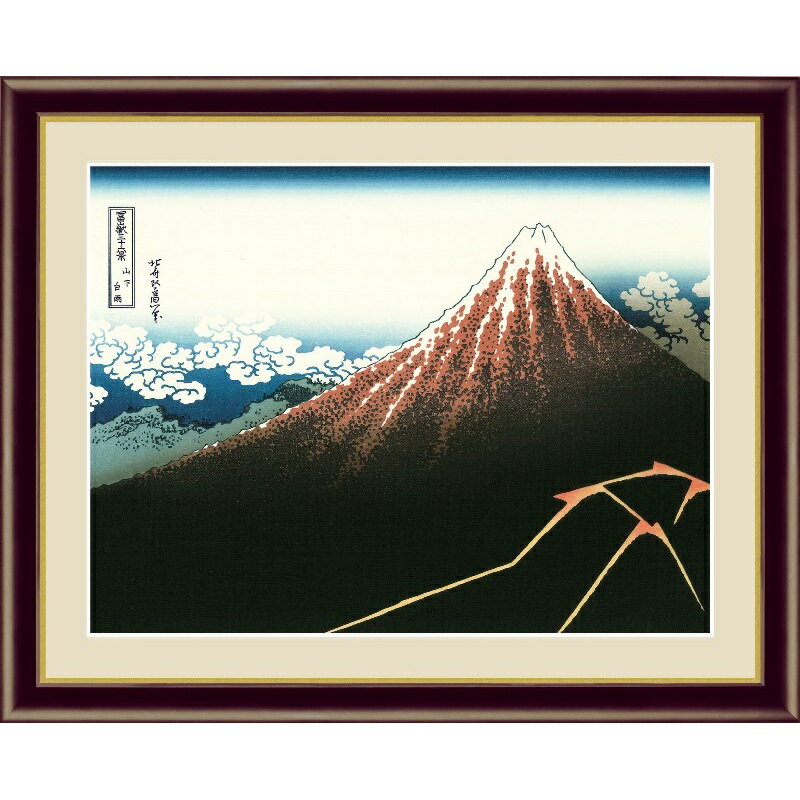 額絵 浮世絵 富嶽三十六景 【山下白雨】 葛飾北斎 G4-BU055 [代引き不可]