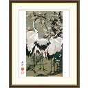 額絵 伊藤若冲 梅花群鶴図 f8・f6・f4サイズ 日本の名画シリーズ Jakuchu gk-a5-j2064(p100) (J2-064) (代引き不可) 日本画 インテリア