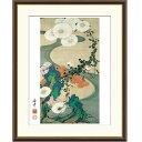 額絵 伊藤若冲 菊花流水図 f8・f6・f4サイズ 日本の名画シリーズ Jakuchu gk-a5-j2068(p101) (J2-068) (代引き不可) 日本画 インテリア