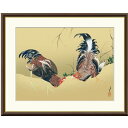 額絵 葛飾北斎 軍鶏図 f8・f6・f4サイズ 日本の名画シリーズ Hokusai gk-a5-j2137(p115) (J2-137) (代引き不可) 日本画 インテリア