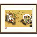額絵 尾形光琳 風神雷神図 f8・f6・f4サイズ 日本の名画シリーズ Korin gk-a5-j2141(p116) (J2-141) (代引き不可) 日本画 インテリア