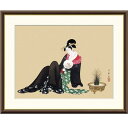 額絵 喜多川歌麿 納涼美人図 f8・f6・f4サイズ 日本の名画シリーズ Utamaro gk-a5-j2145(p117) (J2-145) (代引き不可) 日本画 インテリア