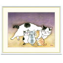 額絵 千春 安らぎのねこ f8・f6・f4サイズ しあわせのねこ Chiharu gk-a5-j3b004(p52) (J3-B004) (代引き不可) 現代アート インテリア