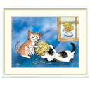 額絵 千春 健やかなねこ f8・f6・f4サイズ しあわせのねこ Chiharu gk-a5-j3b009(p53) (J3-B009) (代引き不可) 現代アート インテリア