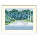 額絵 竹内凛子 湖畔深緑 f8・f6・f4サイズ 森と湖のある風景 Rinco gk-a5-j3d005(p57) (J3-D005) (代引き不可) 現代アート インテリア