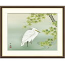 額絵 長江桂舟 楓に白鷺 f8・f6・f4サイズ 現代日本画シリーズ 季節の名鳥 gk-a5-j4a010(p145) (J4-A010) (代引き不可) 日本画 インテリア