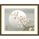 額絵 森山観月 夜桜 f8・f6・f4サイズ 現代日本画シリーズ 花鳥画 春飾り gk-a5-j4b017(p151) (J4-B017) (代引き不可) 日本画 インテリア