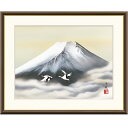 額絵 熊谷千風 富士双鶴 f8・f6・f4サイズ 現代日本画シリーズ 山水画 富士山 gk-a5-j4c002(p158) (J4-C002) (代引き不可) 日本画 インテリア