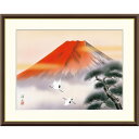 額絵 伊藤渓山 赤富士飛翔 f8・f6・f4サイズ 現代日本画シリーズ 山水画 富士山 gk-a5-j4c005(p159) (J4-C005) (代引き不可) 日本画 インテリア