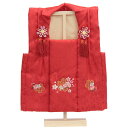 被布着 赤 桜刺繍 [1〜3才用] エリ丈43cm fz-aka スタンド付き 被布コート 雛人形 初節句 七五三 ひな祭り