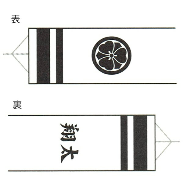 徳永鯉 鯉のぼり 吹流し 2m～1.2m鯉用 家紋・花個紋と名前を横書き [tn-F7b] 日本の伝統文化 こいのぼり