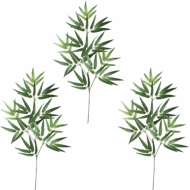 人工観葉植物 竹リーフ D スプレー （3本入り） 長さ75cm （P147-99038) （代引き不可） インテリアグリーン フェイクグリーン