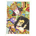 インテリア 手描き和凧 特大角凧 約縦67×横47cm【ワ-5ヲ】武者絵 義経八艘飛び お正月飾り 壁掛け可・飾凧 日本の伝統