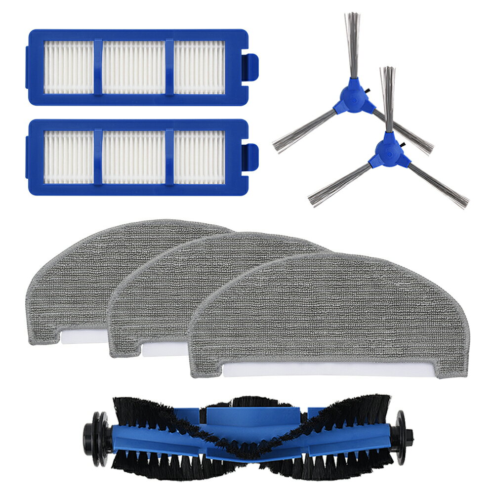 【スーパーSALE期間 10％OFF特価】 ユーフィー クリーン G40 Hybrid / G40 Hybrid+ 用 互換交換パーツ8点セット 互換品（サイドブラシ×2 / 回転ブラシ×1 / フィルター×2 / モッピングクロス×3）
