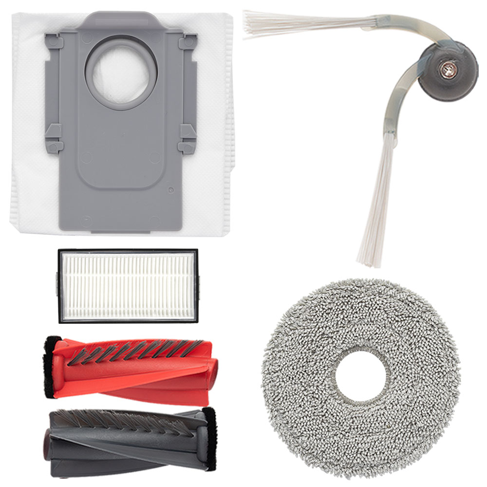 ロボロック Saros 10R用 サイドブラシN2、メインブラシN、エアフィルターK、紙パック、丸形モップクロ..