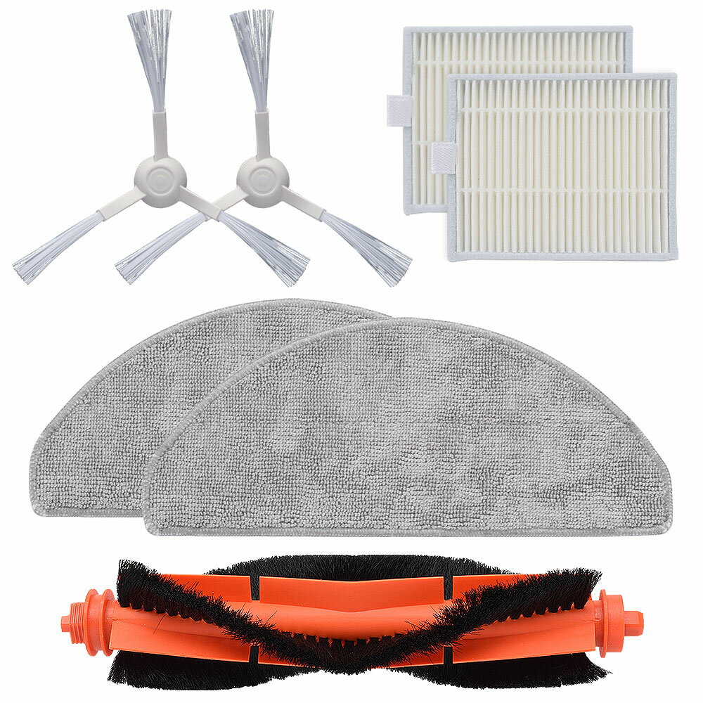Rakuten - シャオミ ロボット掃除機 S20 用 サイドブラシ、メインブラシ、フィルター、モップ 交換パーツ7点セット 互換品