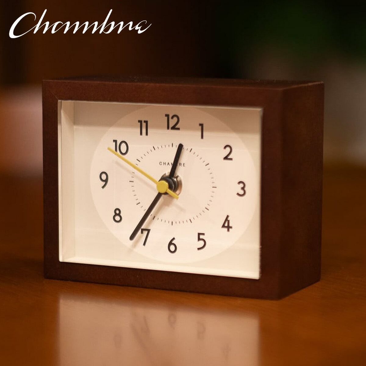 Rakuten - ひのきの置き時計 【DARK BROWN -GREEN秒針-】 壁掛け時計 / 置き時計 / モダン / 静音 / おしゃれ / スクエア / レトロ / アンティーク / アナログ / クラシック / 無垢材 / 木製 / ギフト / 日本製 / シャンブル【沖縄・離島 お届け不可】